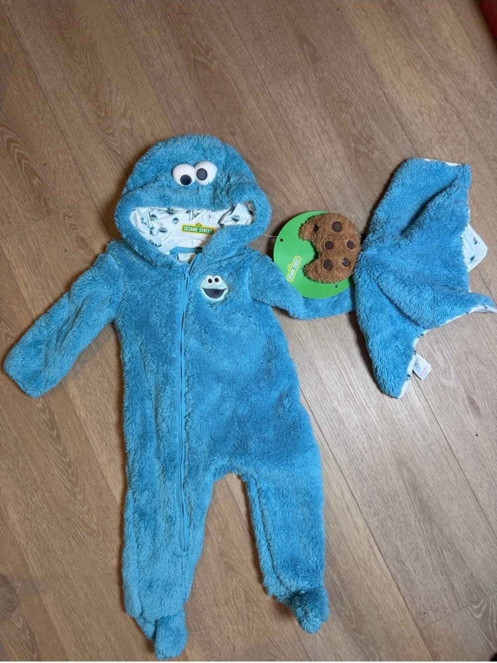 Sesame Street Blue Cookie Monster Plush Footie